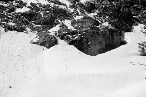 istock Snow mountains, black and white photo. Elbrus. 883781324