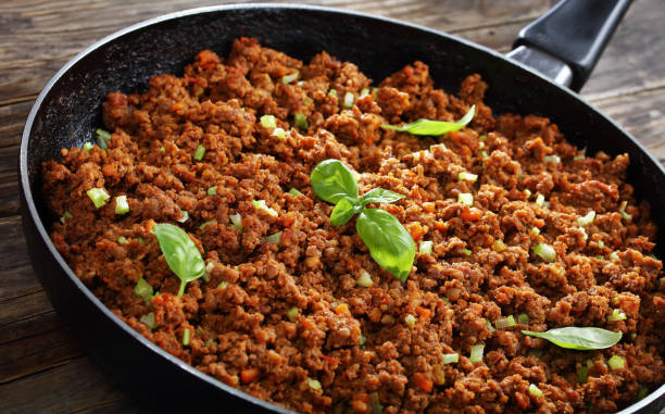 istock hot ragout bolognese in frying pan 883789626