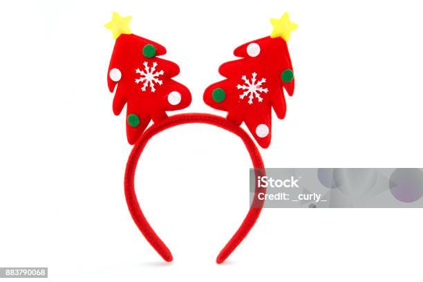 Christmas Headband With Decorative Christmas Trees Stock Photo - Download Image Now