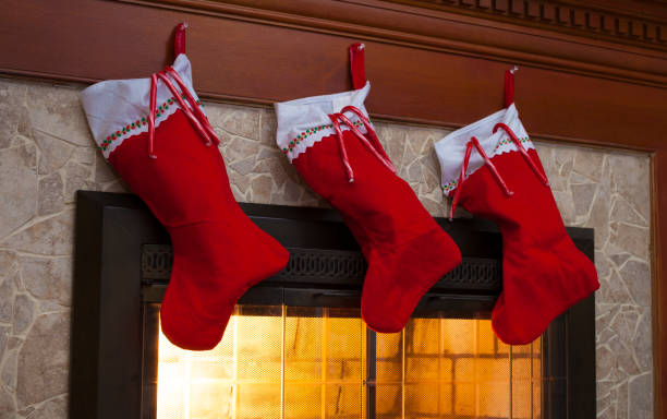 istock Stockings after Santa came 883796782