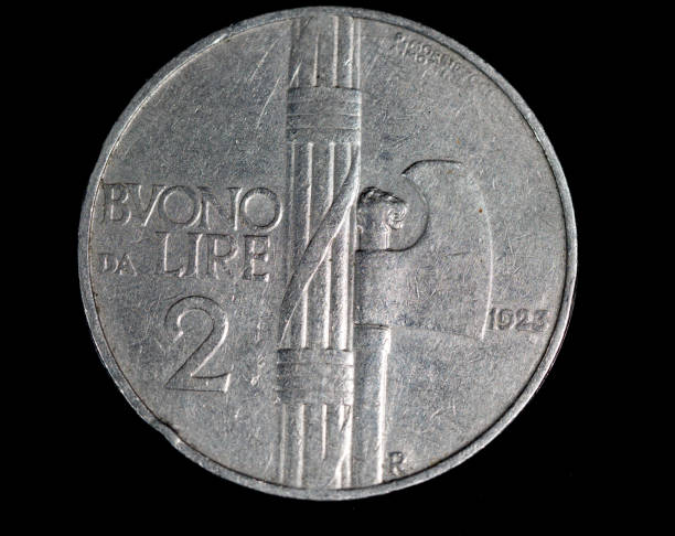 istock Italian 2 lire vintage coin 883796950
