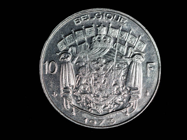 istock Belgium 10 franc vintage coin 883796970