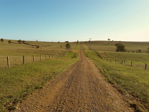 Dusty road in rural Australia