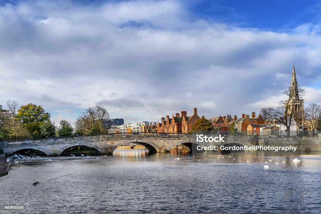 Bedford in the county of Befordshire Bedford bridge across the Ouse river Bedford - England Stock Photo