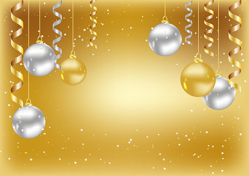 Vetores de Feliz Natal E Ano Novo Fundo Cartão De Natal Ouro Com Bolas e  mais imagens de Abstrato - iStock
