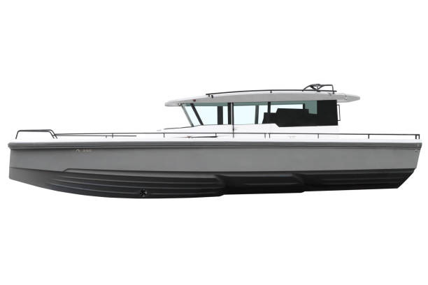 istock Cabin boat with a closed cabin. 883818064