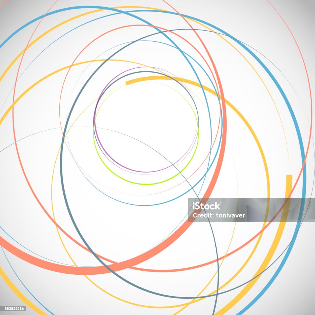 Fondo abstracto con círculos - arte vectorial de Fila - Arreglo libre de derechos