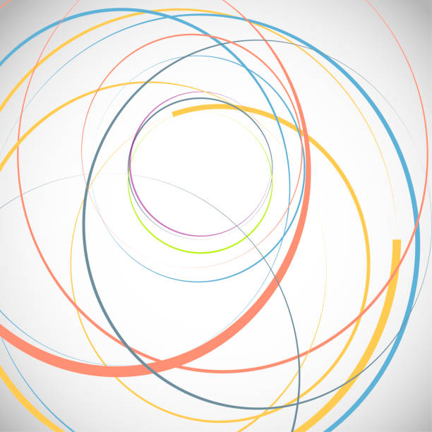 абстрактный фон с кругами - textured vector circle in a row stock illustrations