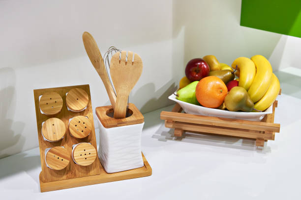 istock Fruit basket and cooking utensils 883862388