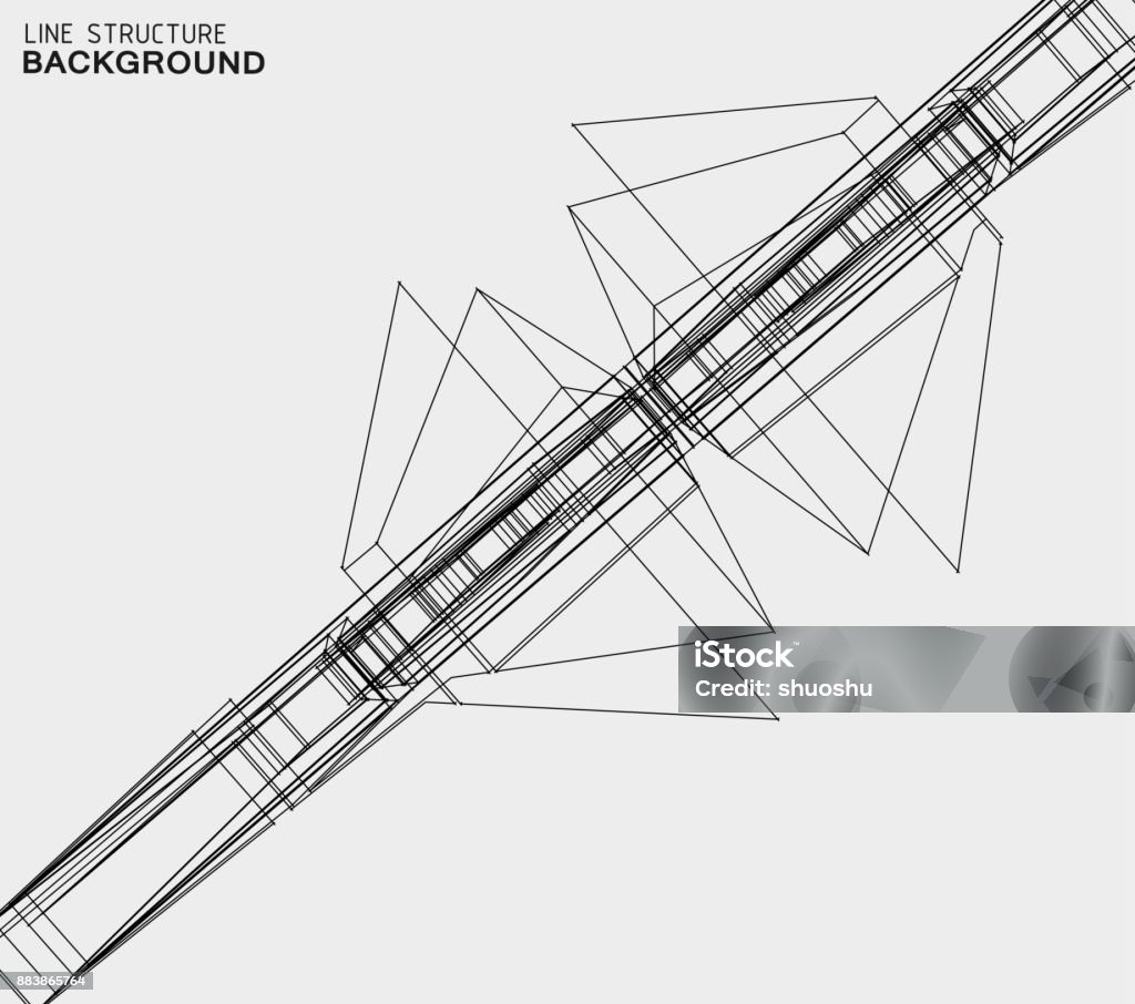Line In Structures Line Structure Background Stock Illustration - Download Image Now ...