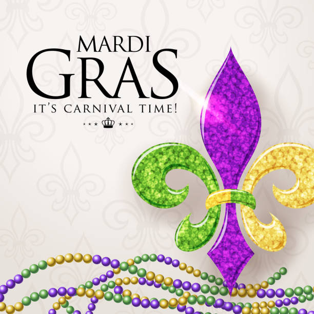 karneval-fleur de lys-symbol - mardi gras flash stock-grafiken, -clipart, -cartoons und -symbole