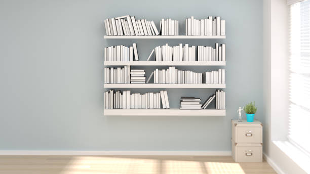 istock reading room home office minimal concept 3d illustration Interior design sofa in the modern living room copy space  and object minimal concept empty room and clean wall 883898402