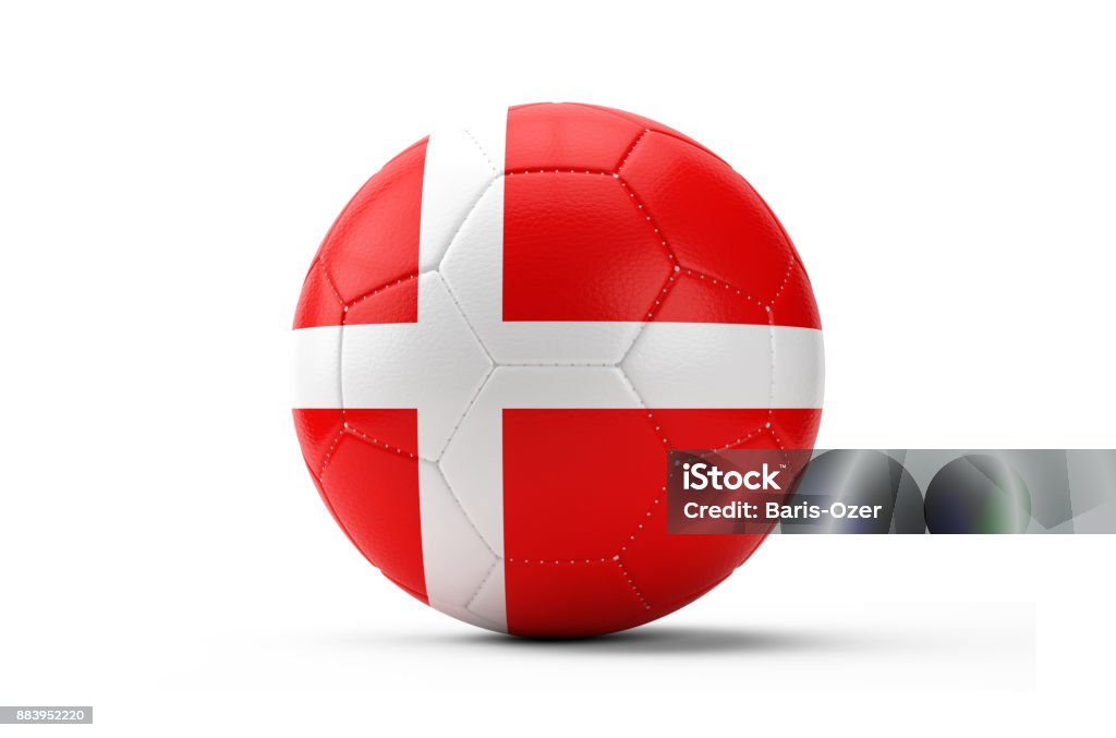 Soccer Ball Textured with English Flag. Isolated on White Background Soccer Ball Textured with English Flag. Isolated on White Background. With Clipping Path 2018 Stock Photo