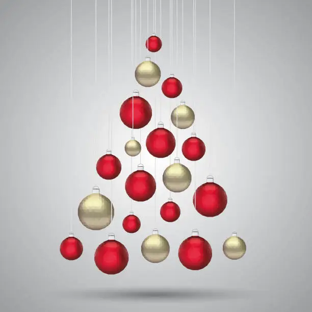 Vector illustration of Christmas balls
