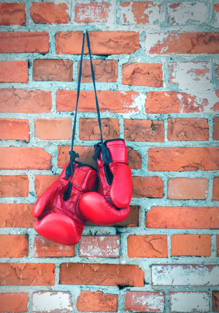 istock pair of red boxing gloves 883963168
