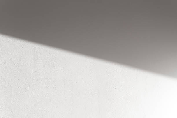 White wall with shadow from the window, shadow on the white wall