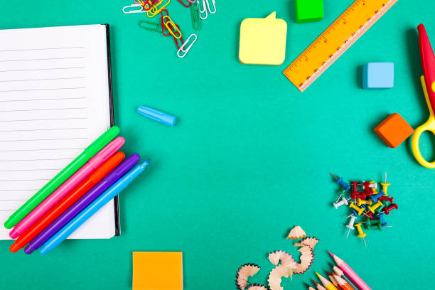 istock School Supplies. Concept Back to School. Top View. Flat Lay. 883977928