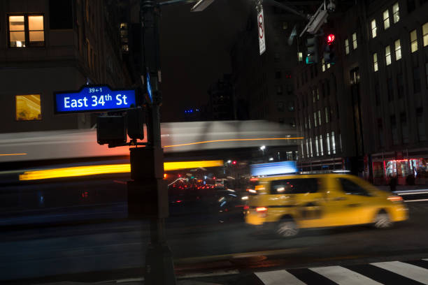 night motion blur 34th street