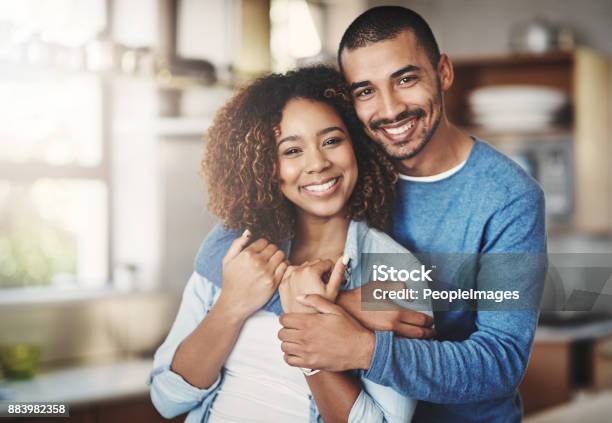 The Happiest Hearts Make The Happiest Homes Stock Photo - Download Image Now - Couple - Relationship, Young Couple, Happiness