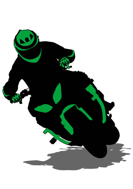 スポーツバイク - motorcycle motocross biker moped点のイラスト素材／クリップアート素材／マンガ素材／アイコン素材