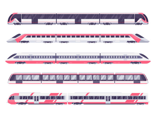 Ilustración de Conjunto De Tren De Pasajeros y más Vectores Libres de  Derechos de Metro - Transporte - Metro - Transporte, Tren de metro, Tren de  pasajeros - iStock