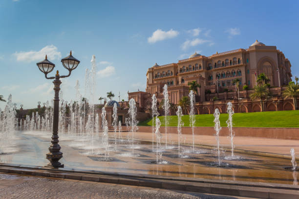 DUBAI - NOVEMBER 5: Emirates Palace in Abu Dhabi on November 5, 2013 in Dubai. Emirates Palace was originally conceived as a venue for government summits and conferences in the Persian Gulf
