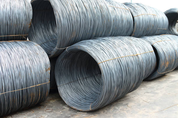 istock Large coil of Aluminum wire 884018542