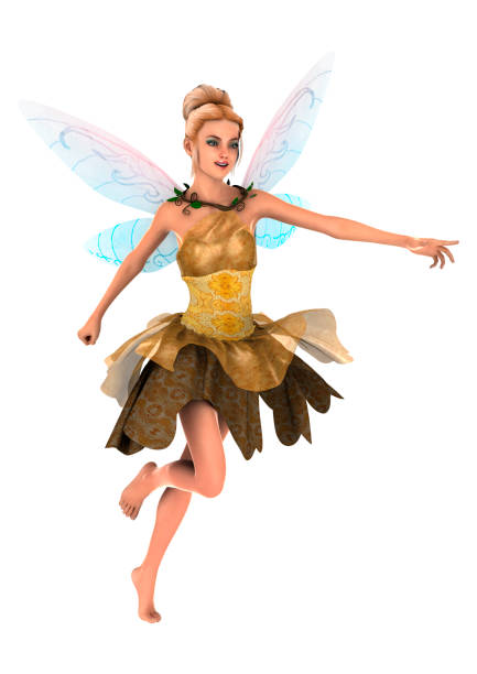 istock 3D rendering fantasy fae on white 884022538