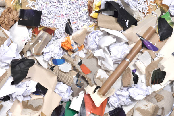 istock inside of a paper recycling container 884028796