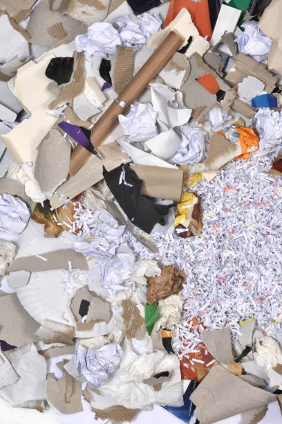 istock inside of a paper recycling container 884028928