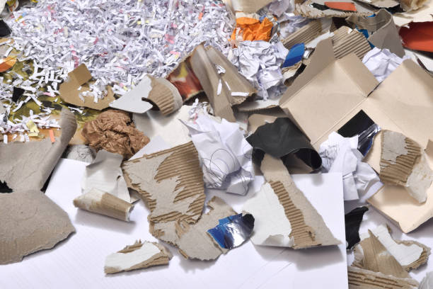 istock inside of a paper recycling container 884028936