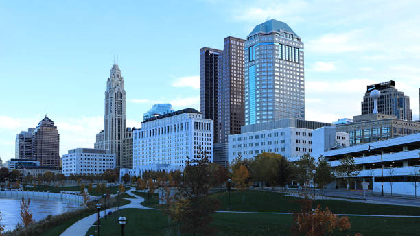 istock Columbus, Ohio city center on a clear fall morning 884039508