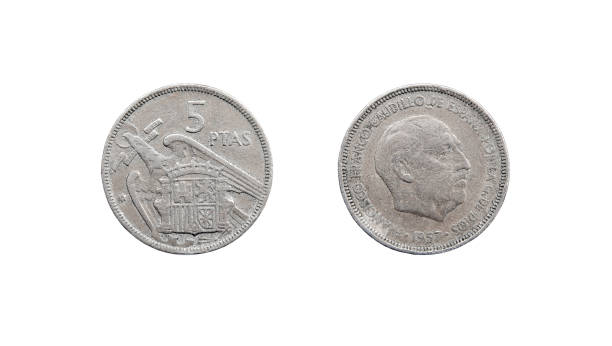 istock Coin 5 pesetas. Spain. 1957 884042092