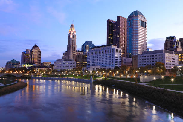 istock Columbus, Ohio skyline before sunrise 884042984