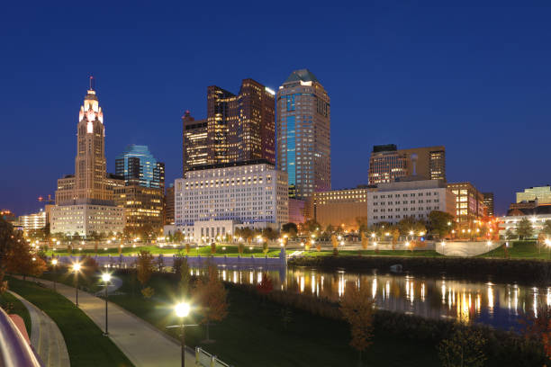 istock Columbus, Ohio city center at night 884047306