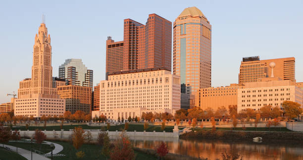 istock Skyline after dark in Columbus, Ohio 884047730