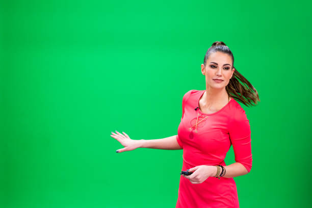 Female weather forcaster