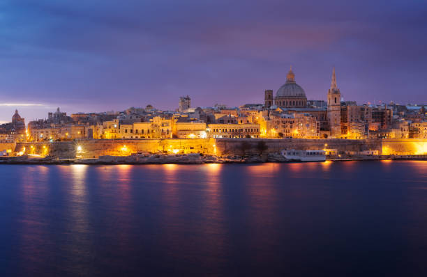 istock View of Valletta at night from Sliema, Malta 884051526