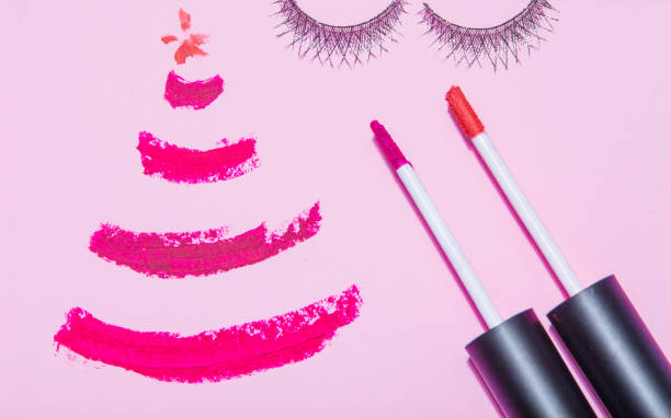istock Christmas new year  beauty flat lay cosmetics top view composition 884052292