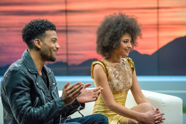 istock African-American celebrity couple on talk show 884055182