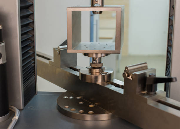 Machine for testing samples for tensile strength stock photo