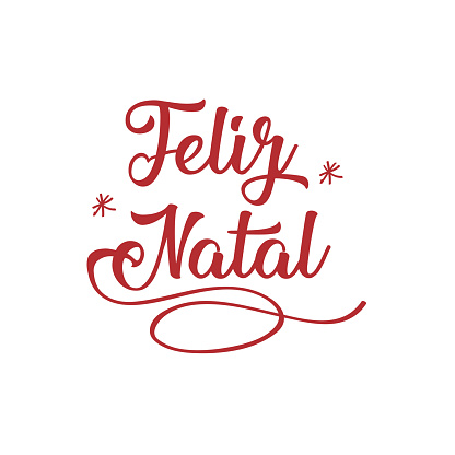 Vetores de Feliz Natal Em Português Letra Caligráfica Cartão Férias e mais  imagens de Natal - iStock