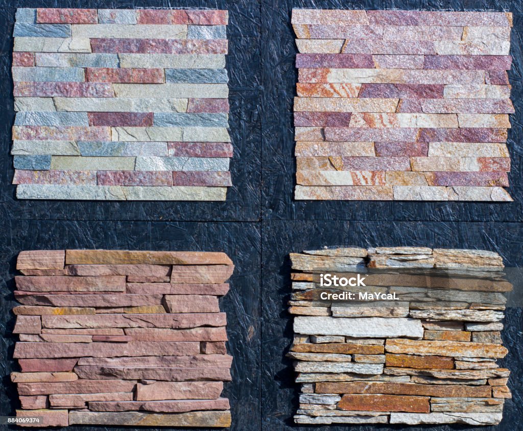 Various Decorative Tiles And Natural Stone Samples Stock Photo ...