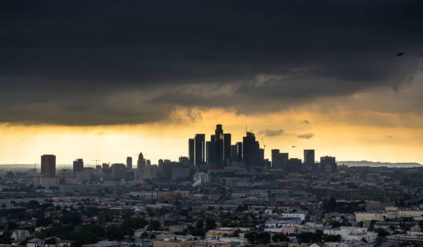 istock Storm Sweeping Across Los Angeles 884069698