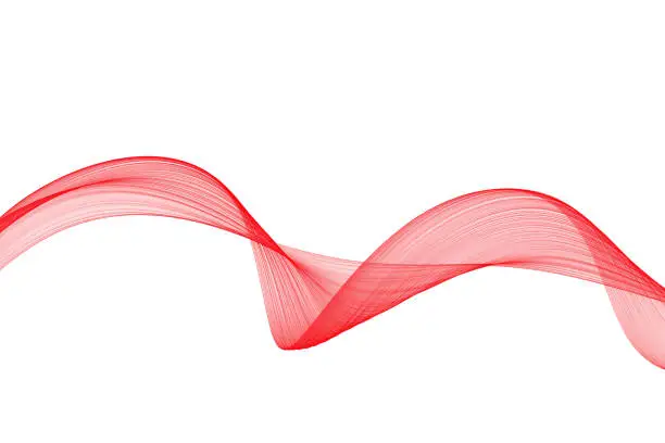 Photo of Abstract red wave Raster wavy background