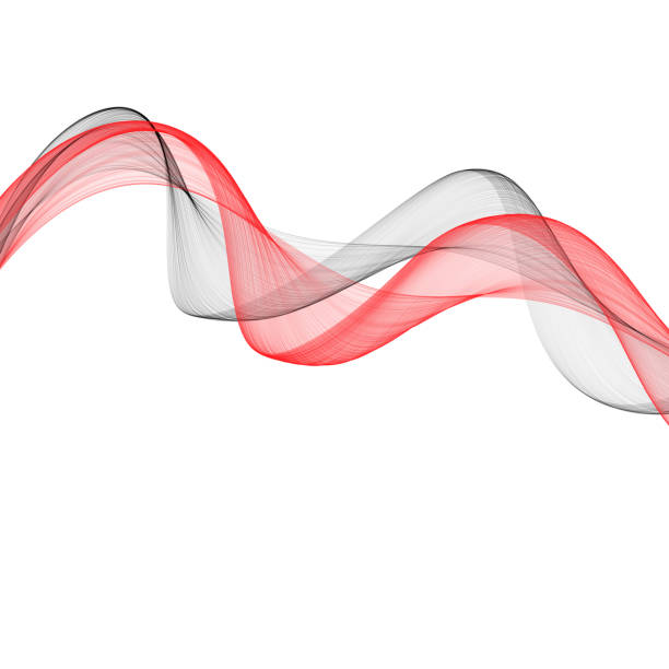 istock Abstract red and black waves Raster wavy background 884070446