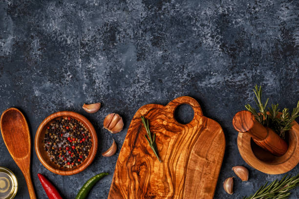 istock Cutting board and spice for cooking 884085916