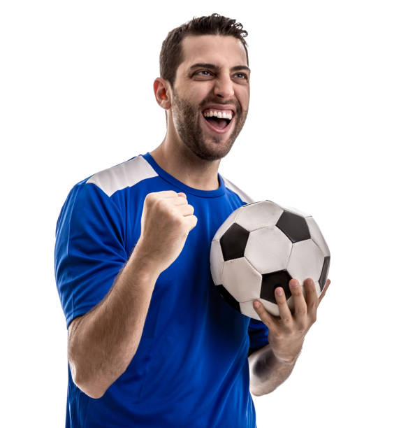 istock Soccer fan celebrating 884095130