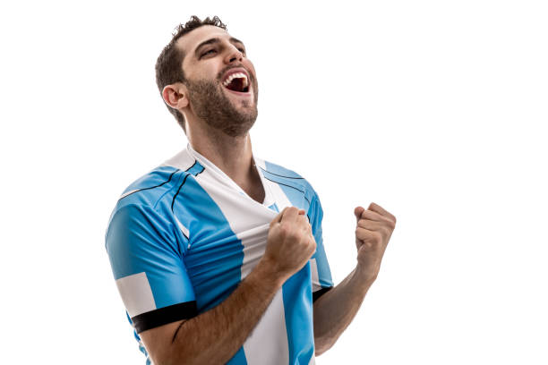 istock Soccer fan celebrating 884095260