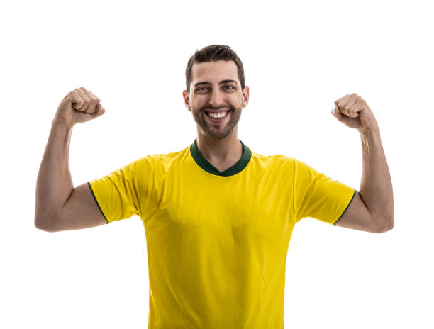 istock Soccer fan celebrating 884095274
